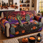 Zombie Hand Under the Blood Moon Sofa Cover