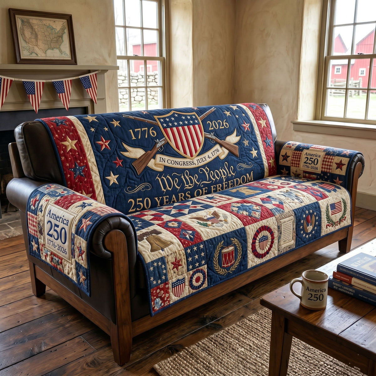 We the People Years of Freedom Sofa Cover