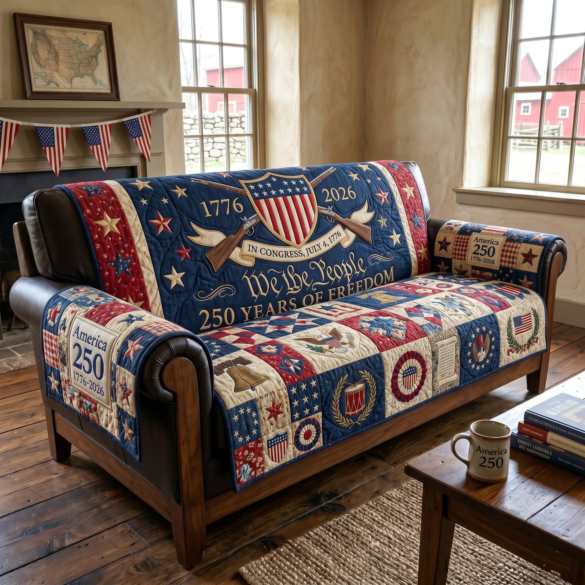 We the People Years of Freedom Sofa Cover