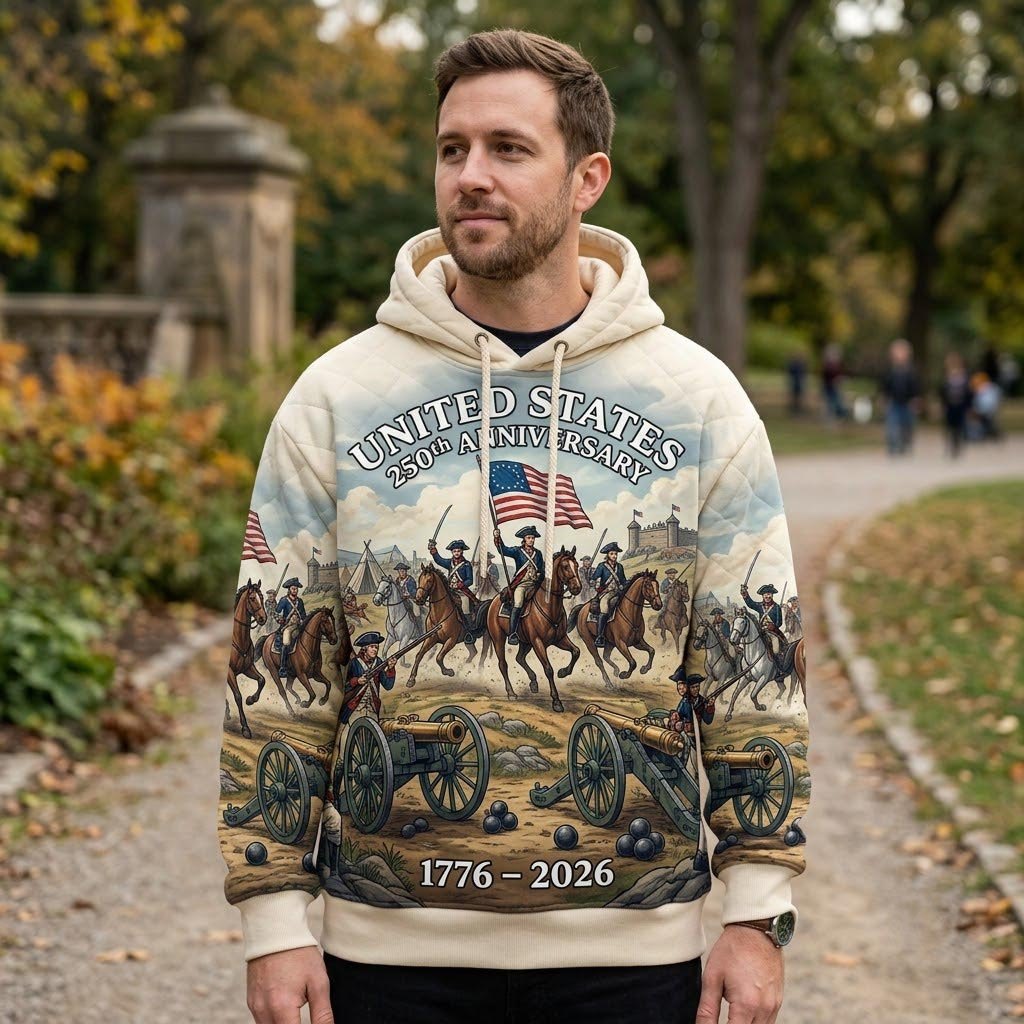 United States Cavalry on Parade hoodie, all-over print
