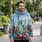 Statue of Liberty and the Skyline hoodie, all-over print