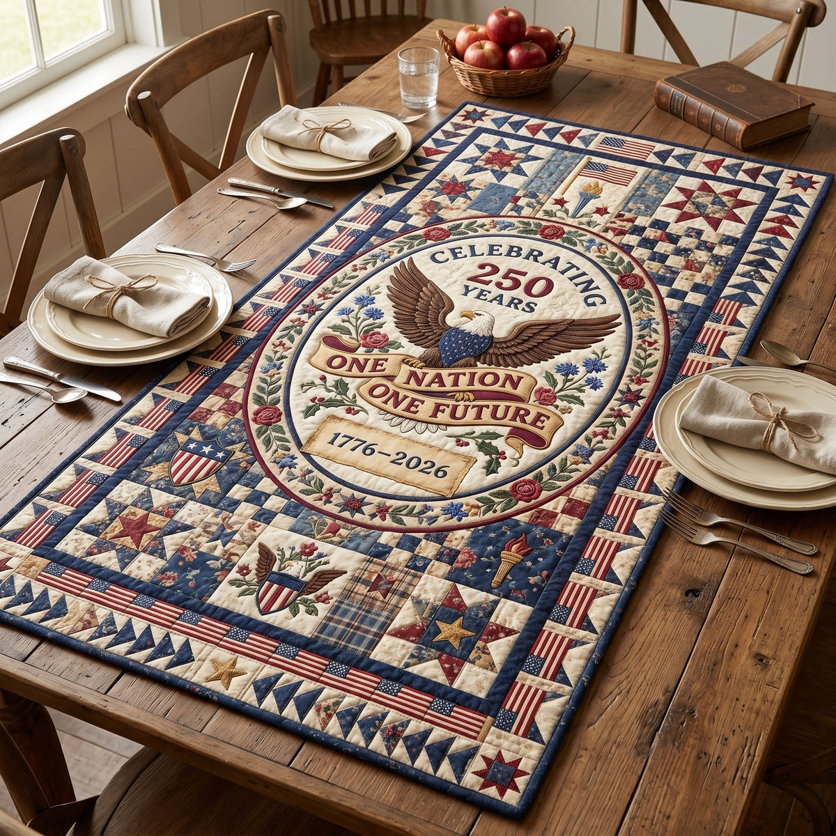 Celebrating 250 One Nation One Future Table Runner