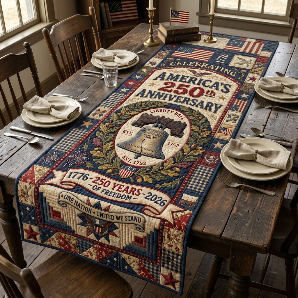 Celebrating Americas 250th Anniversary Bell Table Runner