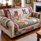 Monarch Butterflies Among the Roses Sofa Cover