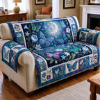 Butterflies Under the Moonlit Blue Sky Sofa Cover
