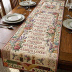 Chosen and Always Loved Word Panel Table Runner