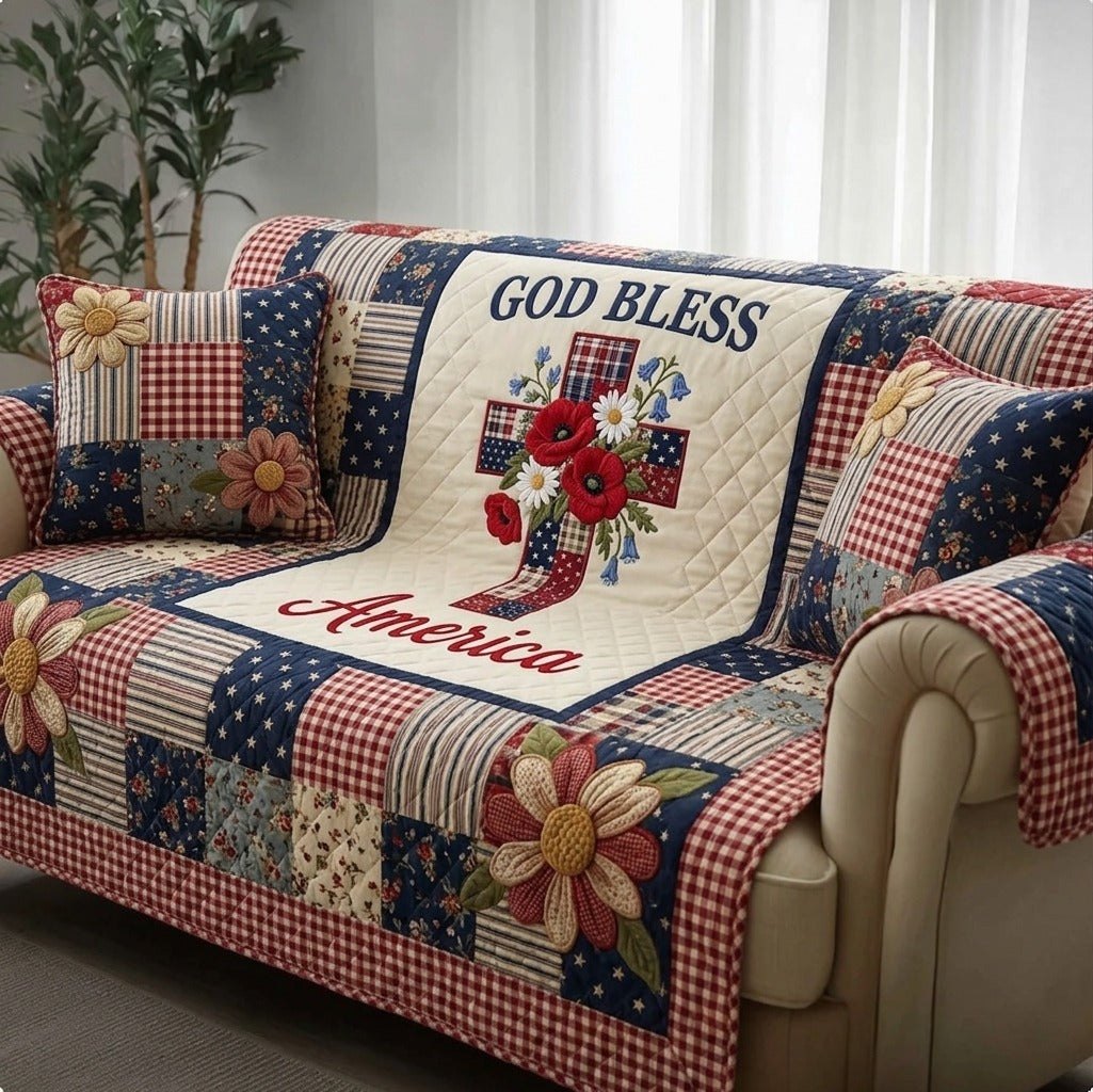 God Bless America Sofa Cover