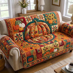 Great Pumpkin Under the Autumn Arch Sofa Cover