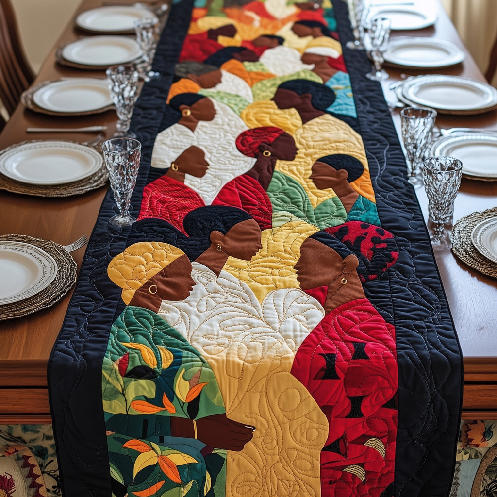 Group Portrait with Headwraps Table Runner