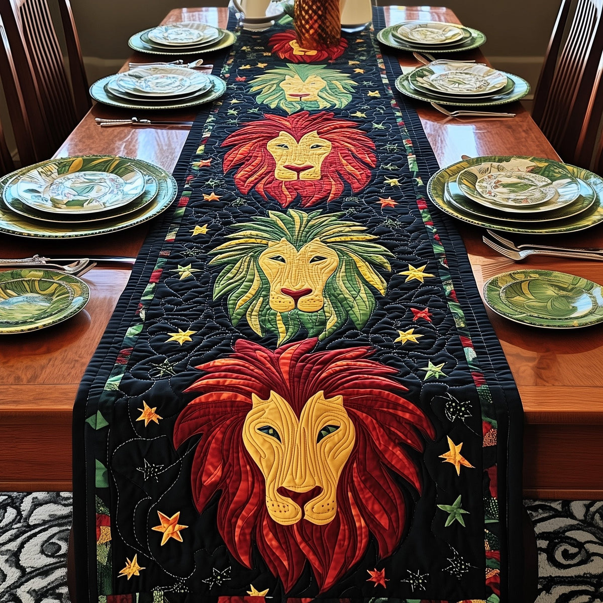Juneteenth Lion Table Runner