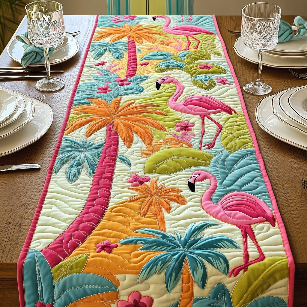 Summer Flamingo Table Runner
