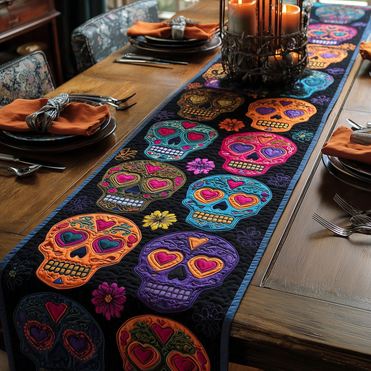 Day of the Dead Table Runner