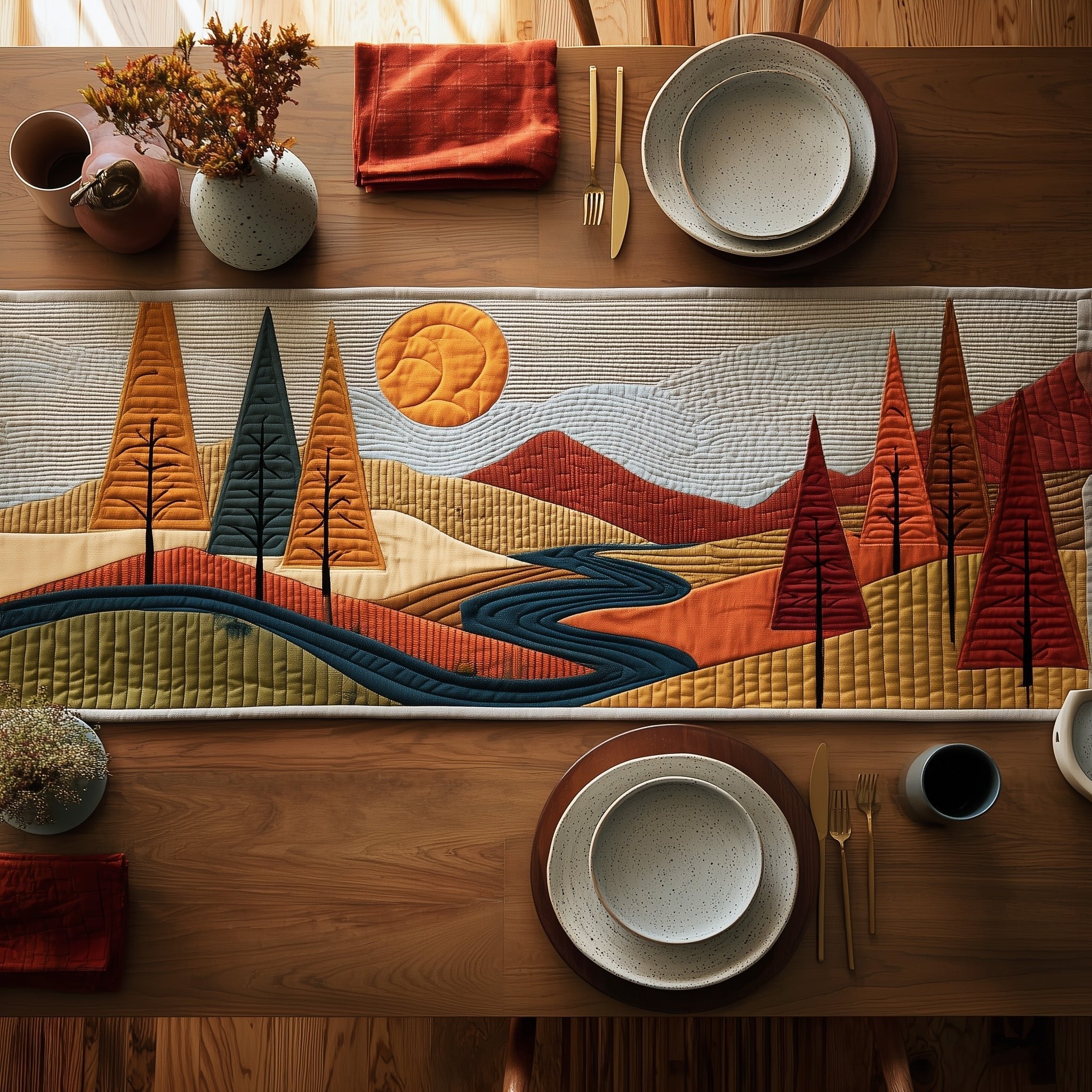 Autumn Forest Table Runner