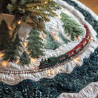 Snow Railway Christmas Tree Skirt
