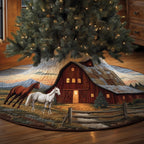 Horse Farm Christmas Tree Skirt