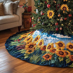 Sunflower Field Christmas Tree Skirt