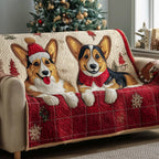 Festive Corgi Sofa Cover