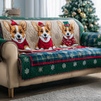 Adorable Corgi Sofa Cover
