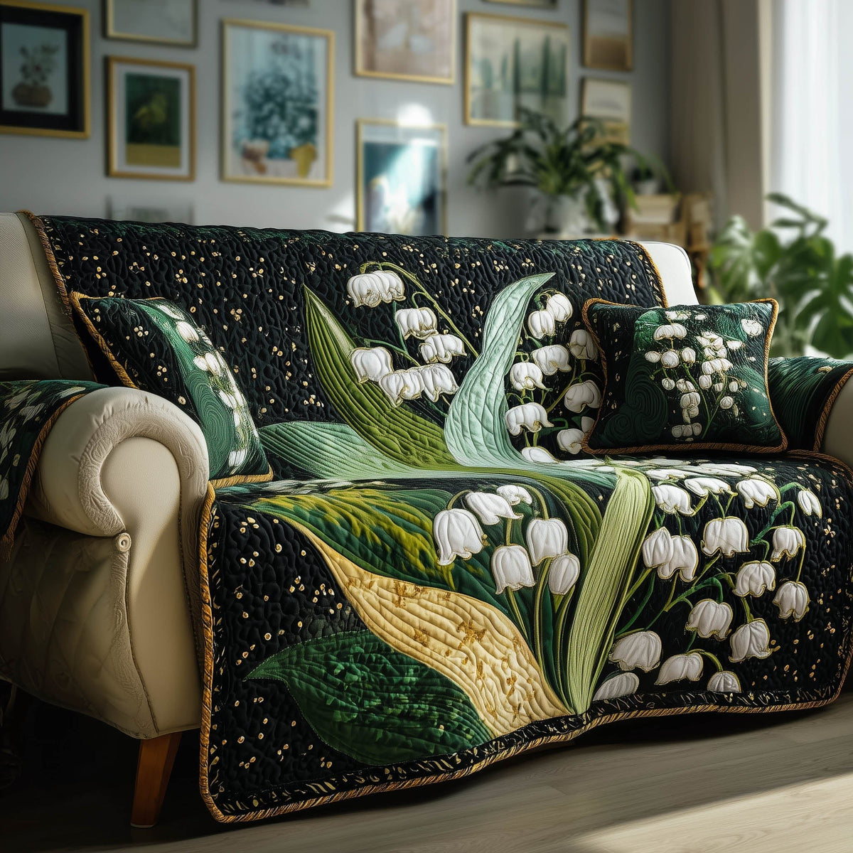Lily of the Valley Under the Stars Sofa Cover