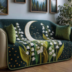 Crescent Moon Above the Lily of the Valley Sofa Cover