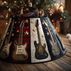 Melodic Guitar Christmas Tree Skirt