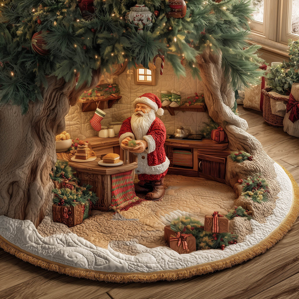 Santa's Cookie Pantry Christmas Tree Skirt