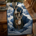 Two Bucks in Winter Gorge Table Runner