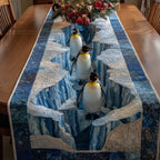 Penguins in a Snow Ravine Table Runner