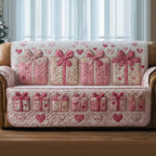 Pink Gift Boxes with Satin Bows Sofa Cover