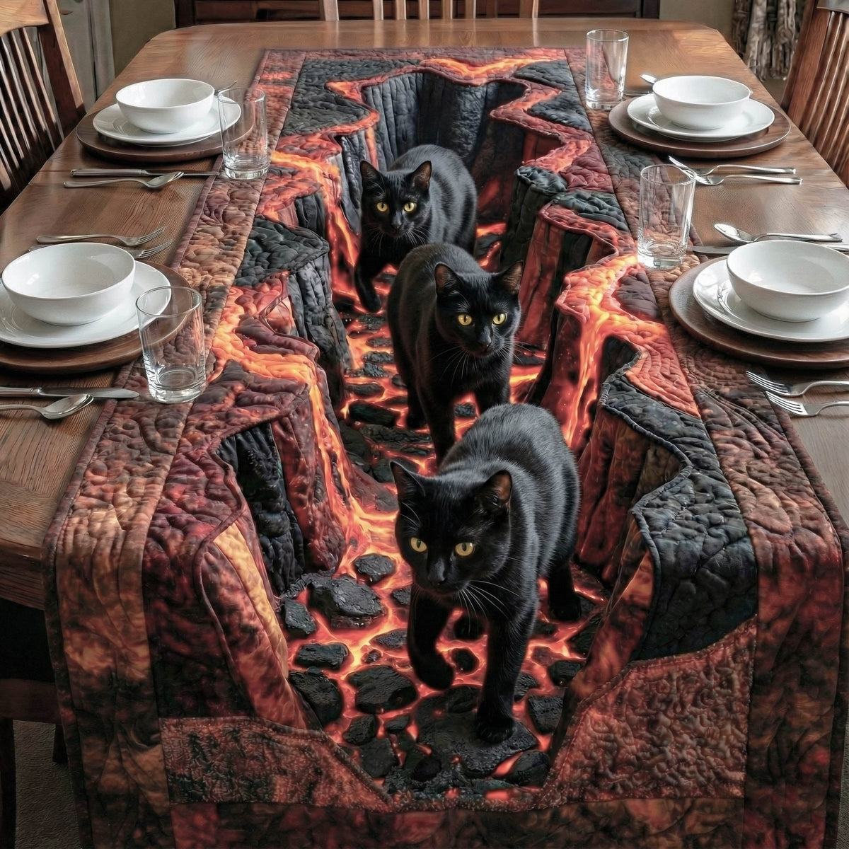 Lava Paw Table Runner