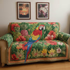 Macaws in the Tropical Jungle Sofa Cover