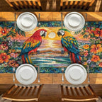 Parrots at Sunset over Water Table Runner