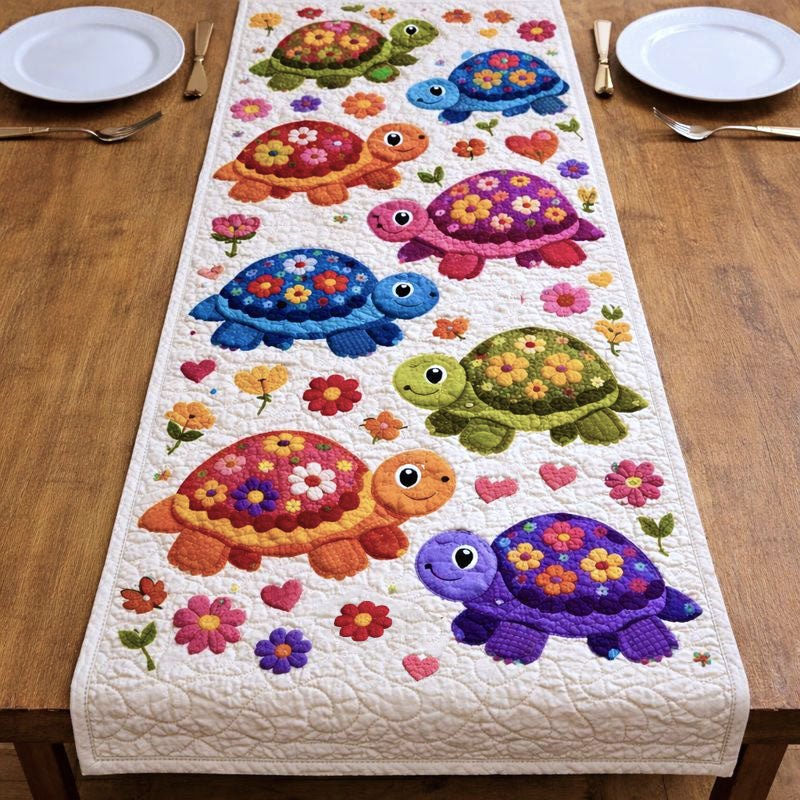Vintage Turtles Table Runner