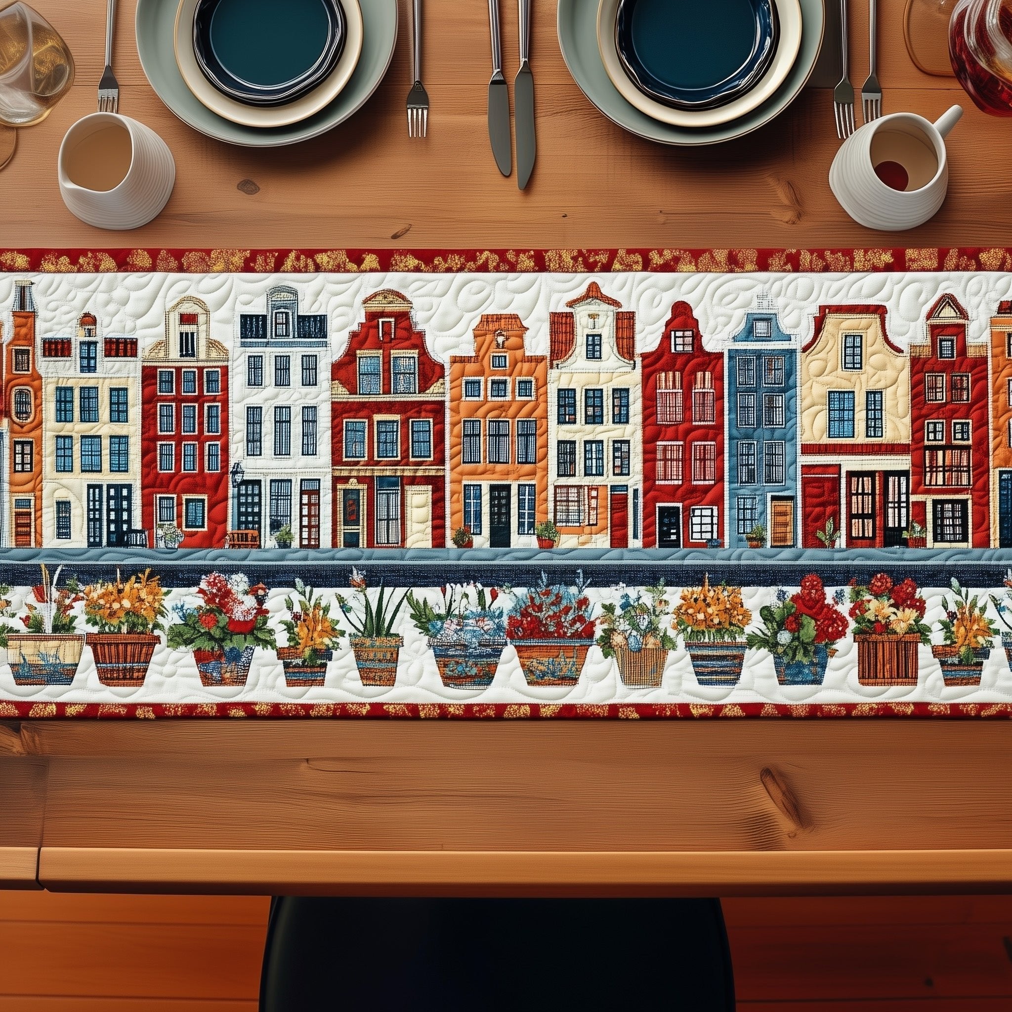 Dancing House Table Runner