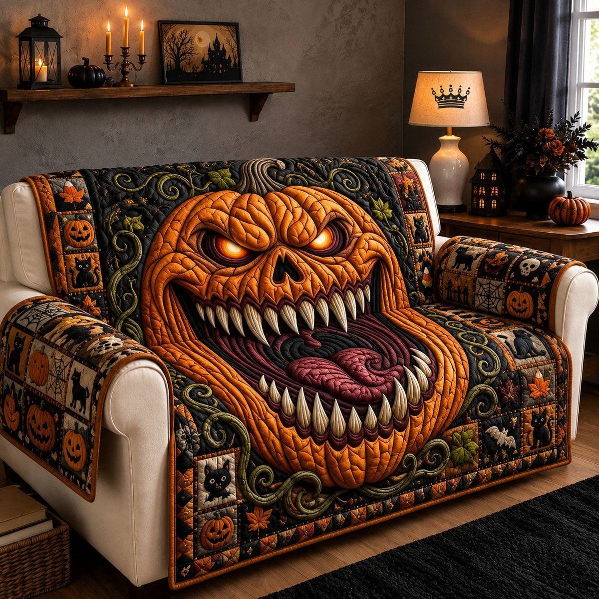 Pumpkin Monster Sofa Cover