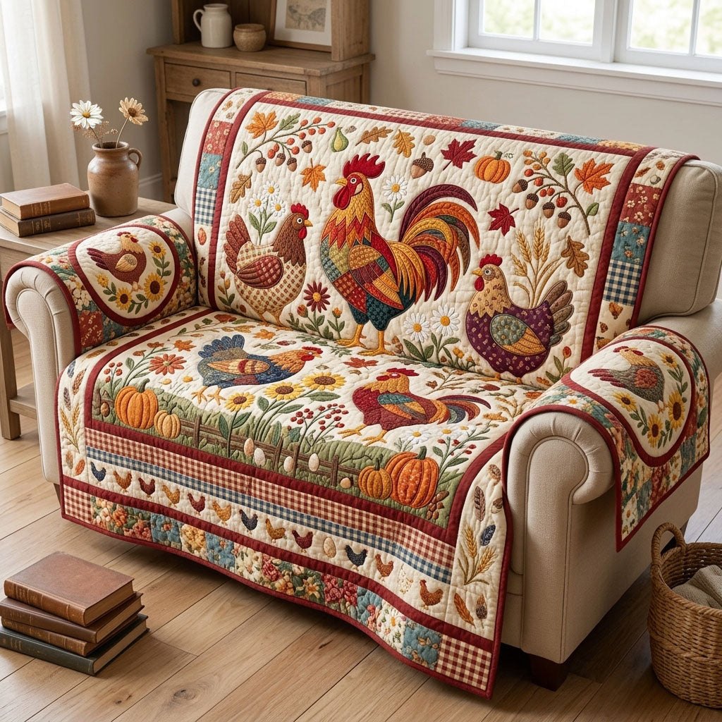 Harvest Season Chicken Sofa Cover