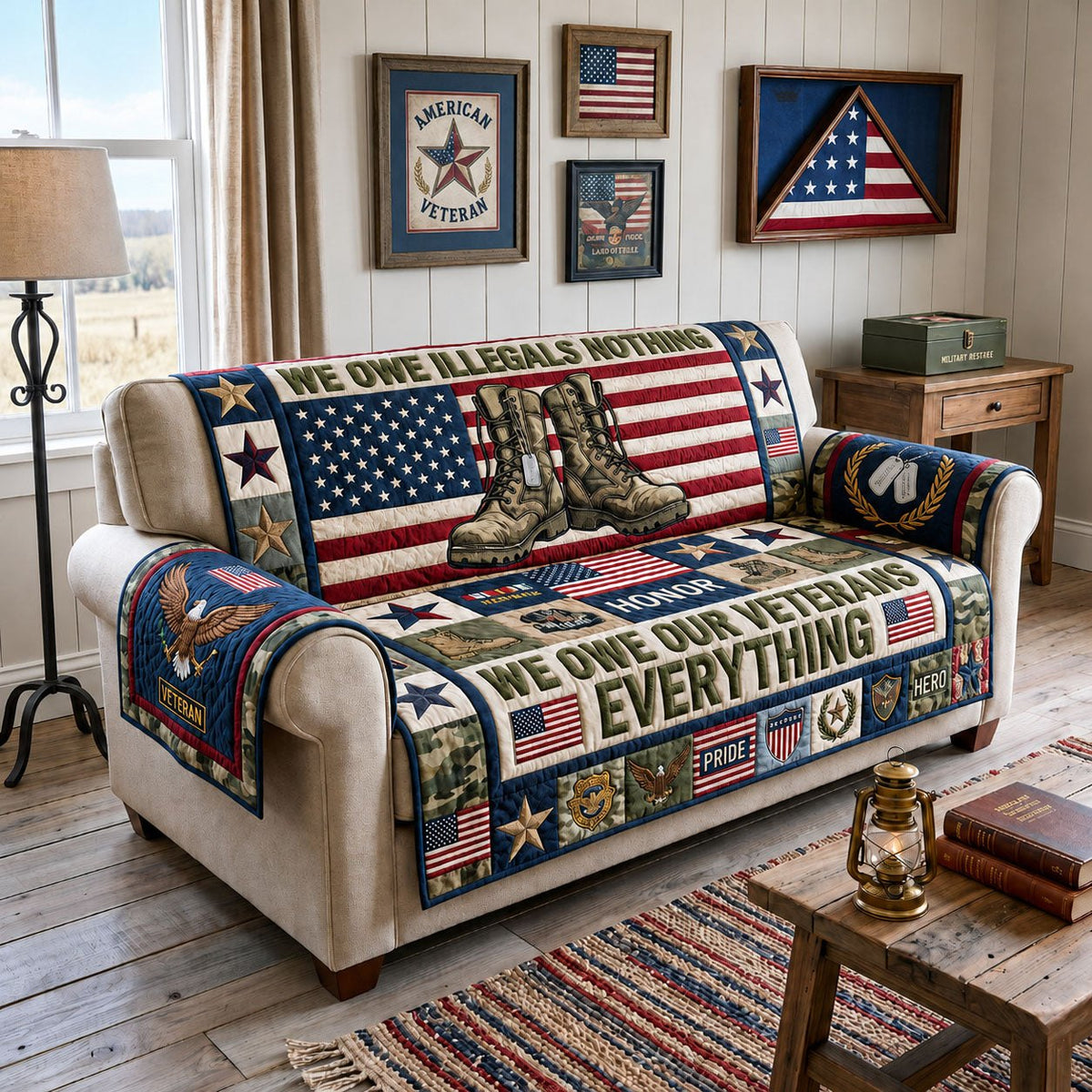 We Owe Our Veterans Everything Sofa Cover