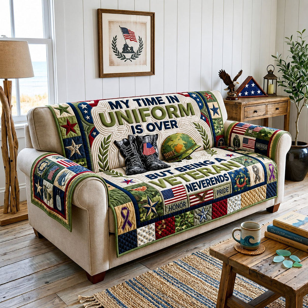 Being Veteran Never Ends Sofa Cover