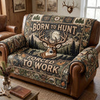 Born to Hunt Forced to Work Sofa Cover
