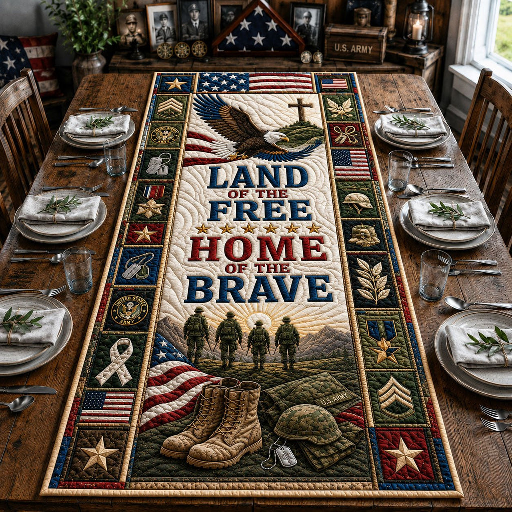 Home of the Brave Memorial Panel Table Runner