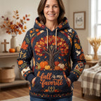 Fall Is My Favorite hoodie, all-over print