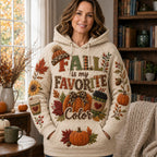 Fall Is My Favorite Color Wreath hoodie, all-over print