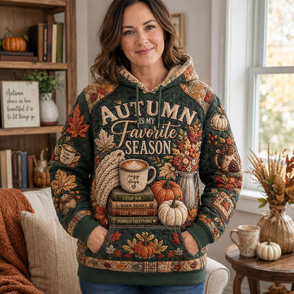Autumn Is My Favorite Season hoodie, all-over print