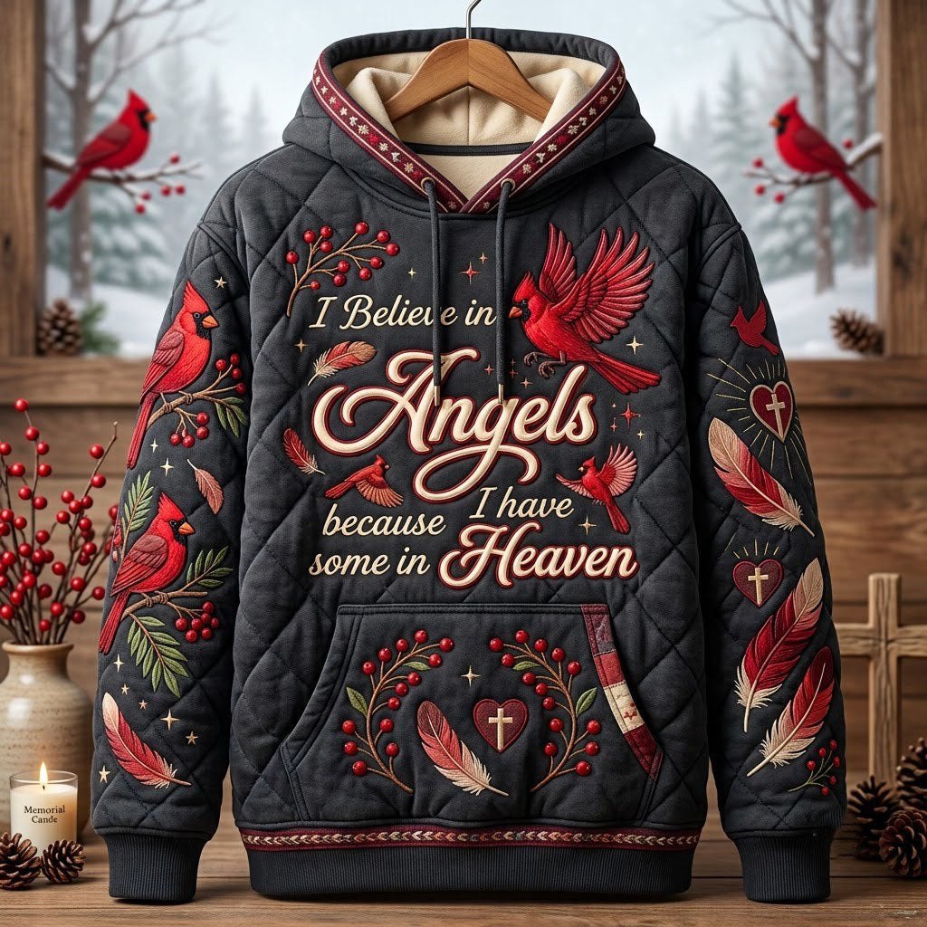 Believe in Angels hoodie, all-over print