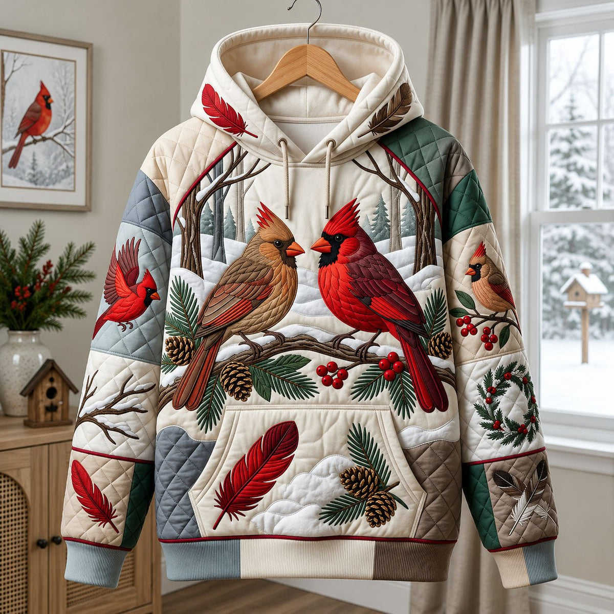 Cardinal Lover hoodie, all-over print