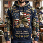 Honoring Our Veterans hoodie, all-over print