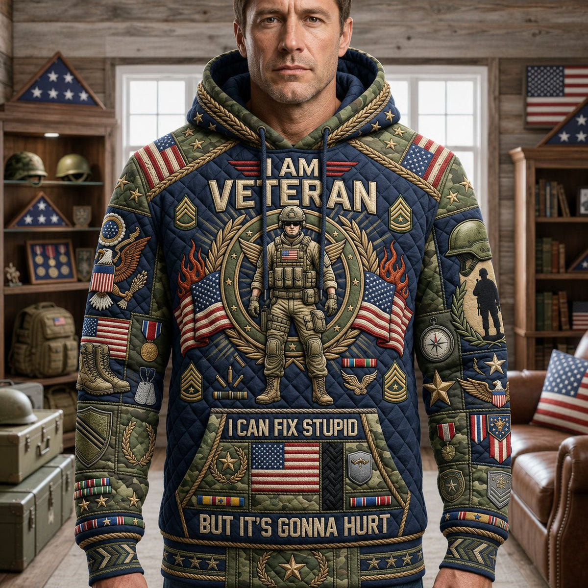 Can Fix Stupid hoodie, all-over print