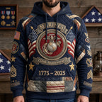 Marines 250th Anniversary hoodie, all-over print