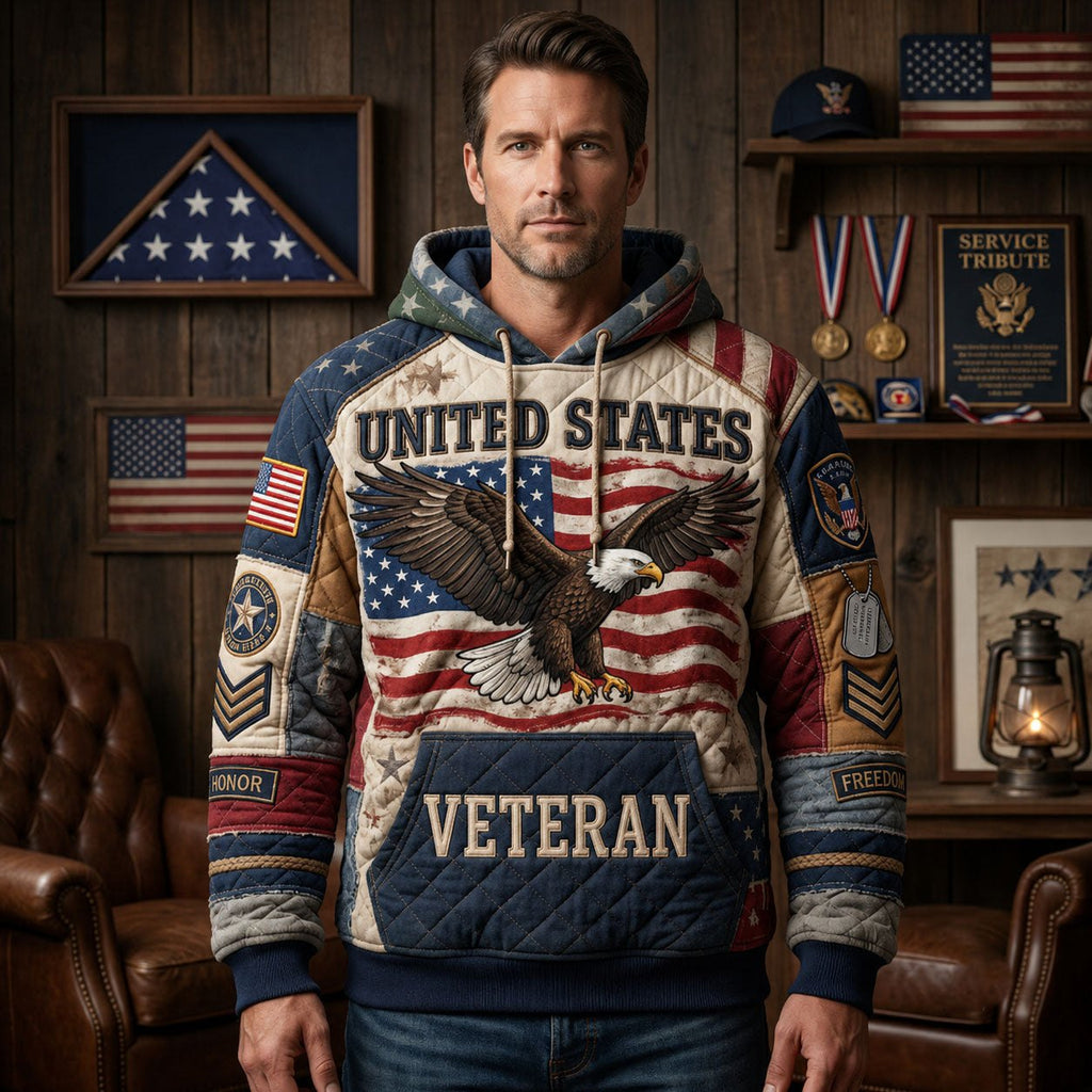 United States Veteran hoodie, all-over print