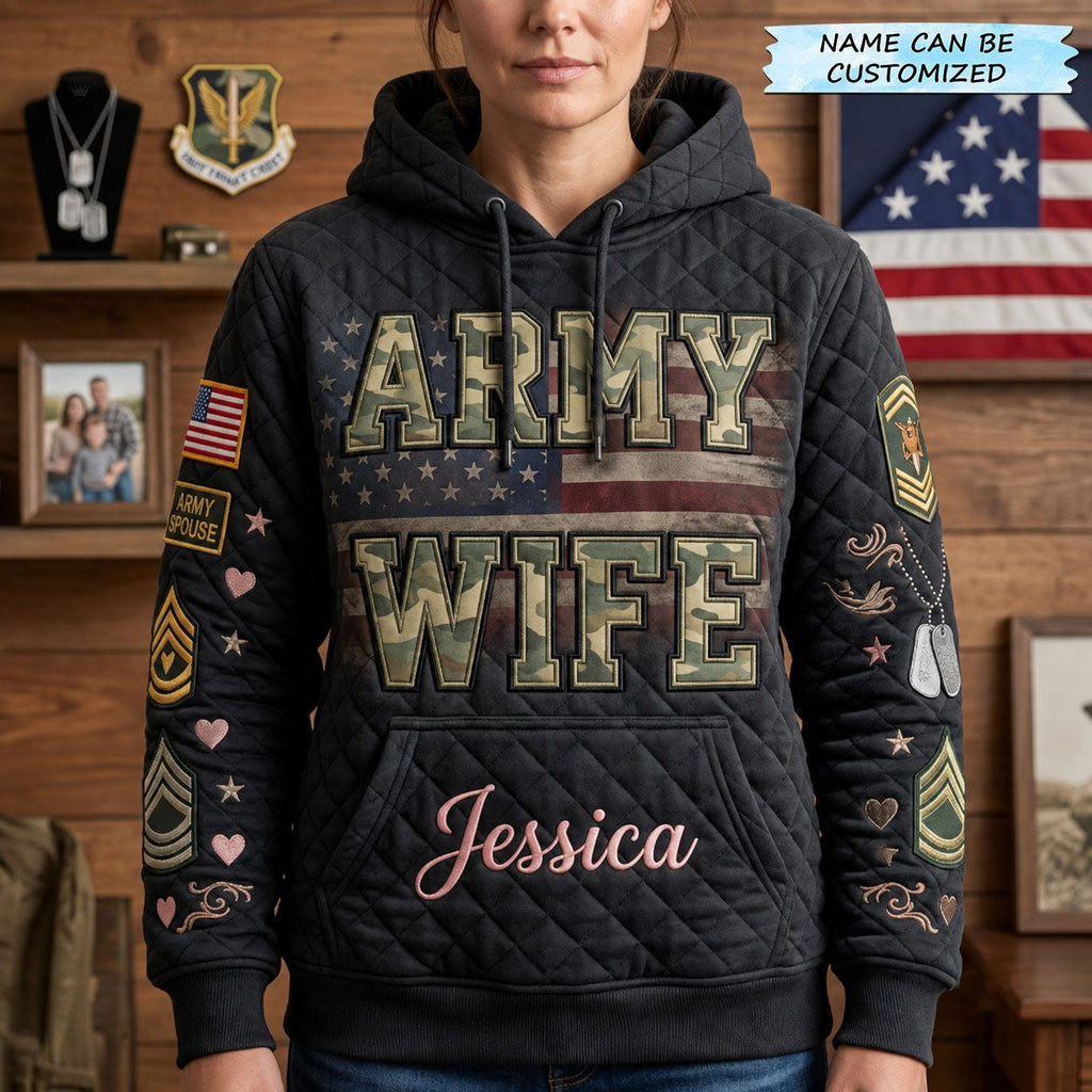Army Wife Qtcuz hoodie, all-over print